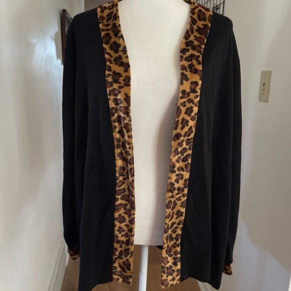 Two Bits by Patti & Leo Sweaters - NWT Two Bits by Patti & Leo Animal Print Cardigan